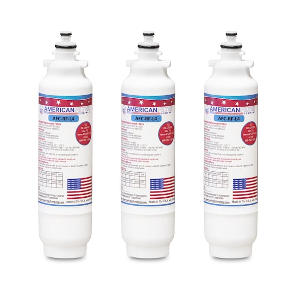 American Filter Co LG LMXS30776S Comparable Refrigerator Water Filters (made by Model number AFC-RF-L4), 3PK LMXS30776S-3P-AFC-RF-L4 - main